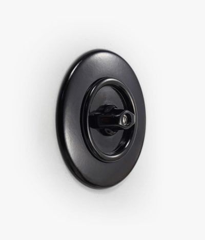 THPG Bakelite rotary light switch, round